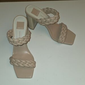 Dolce Vita Beige Braided Heeled Sandals